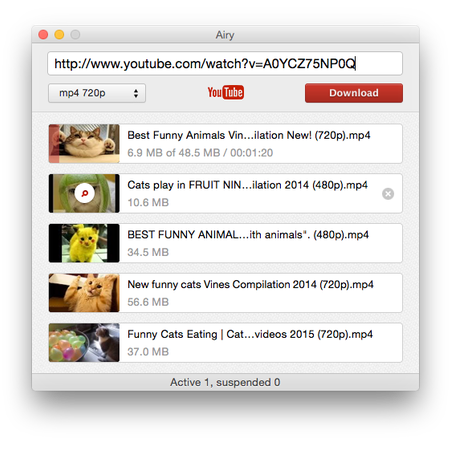 Airy YT to MP4 converter - YouTube to MP4 converter for Mac