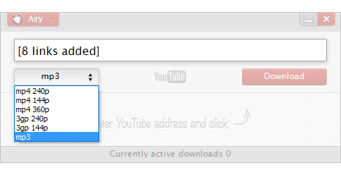 add links to Airy Airy youtube downloader