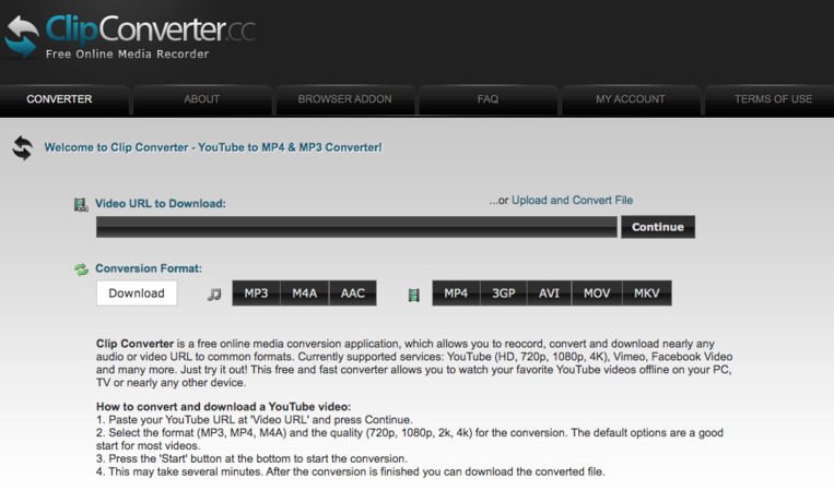 ClipConverter Download speed depends on your internet speed.