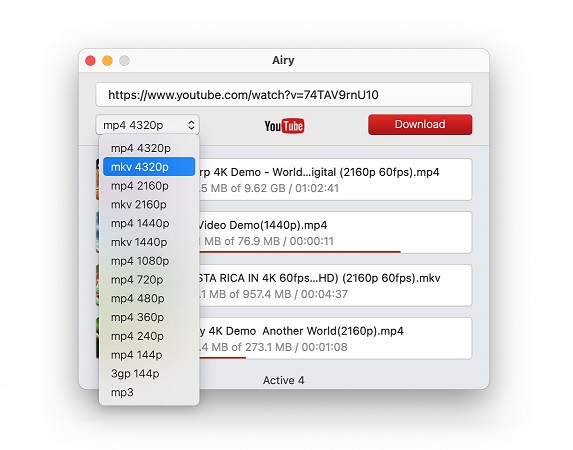 Airy - the best YouTube downloader.