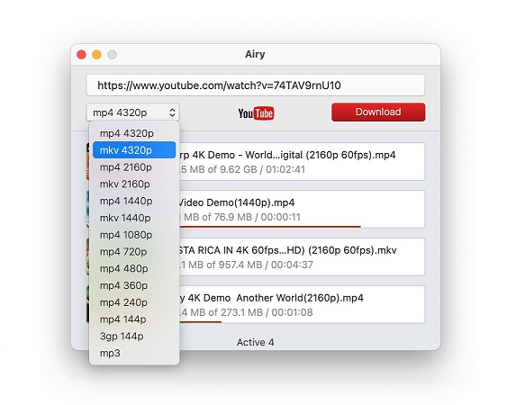 Airy: el mejor descargador de YouTube.