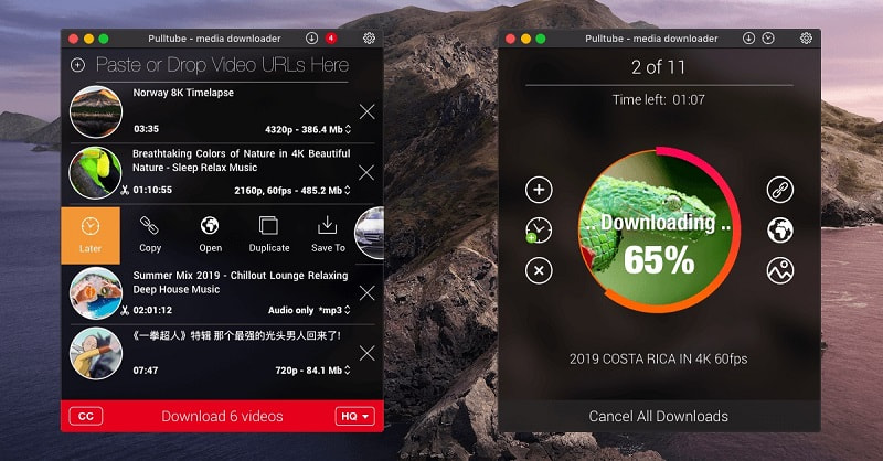 Pulltube es una aplicación para Mac que te permite guardar cualquier tipo de video.