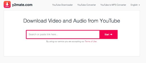 Y2Mate YouTube audio ripper