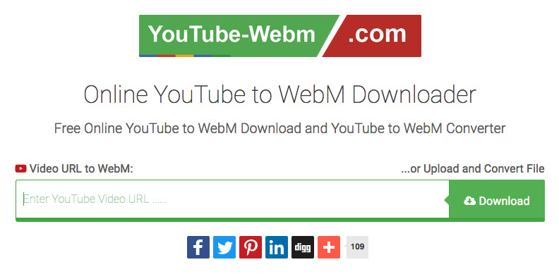 convert YouTube video to WebM